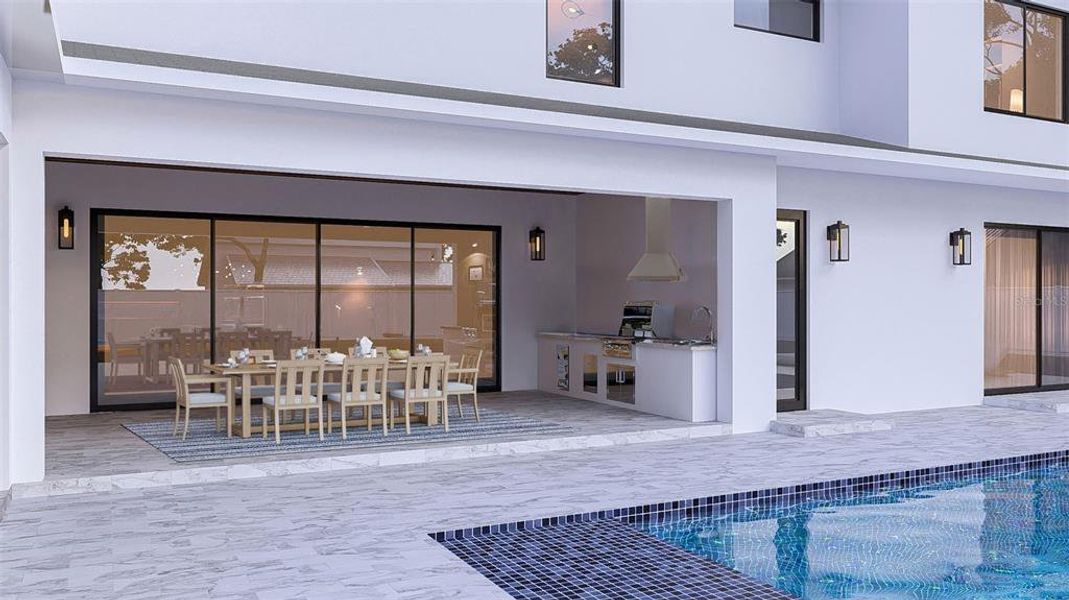 Exterior details and patio area of a home in , Tampa (Image 4).