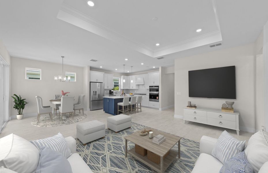 Furnished interior view inside a new home in Shores at Stillwater, Englewood (Image 12).
