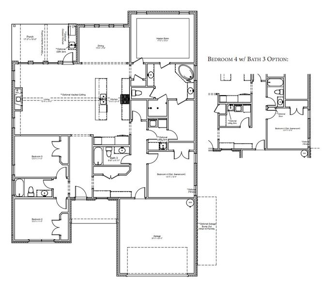 2D floor plan layout for the The Emily by Reece Homes in Traditions, Bryan, TX (Image 5). 2D floor plan layout for the The Emily by Reece Homes in Traditions, Bryan, TX (Image 5).