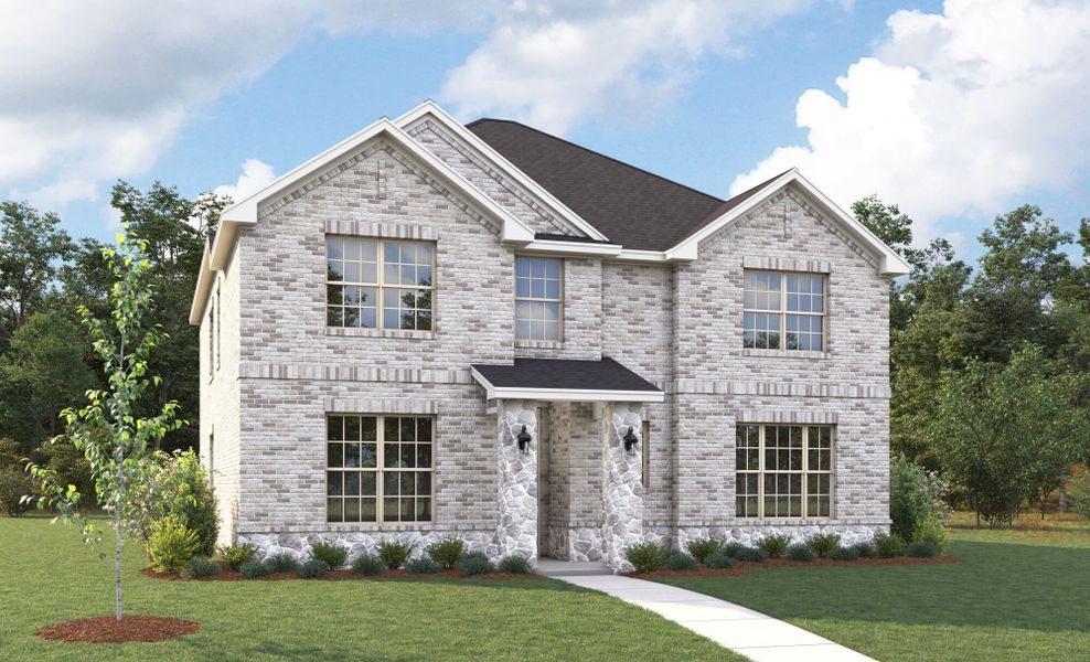 The Sweetwater - Traditional with Stone Elevation