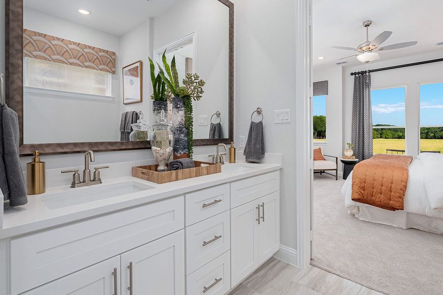 Representative furnished interior of a home built from the Aubrey by Landon Homes in Dominion at Brookhollow, Prosper (Image 21).