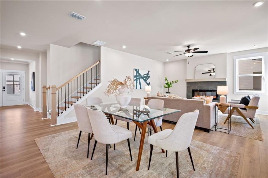 Furnished interior view inside a new home in The Paddocks at Doc Hughes, Buford (Image 4).