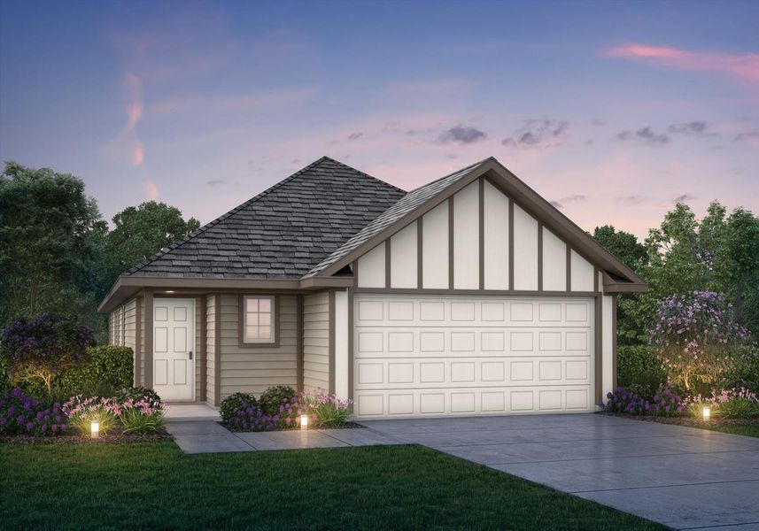 Front exterior of a new home in Ridgeland Hills, Willis, TX, highlighting curb appeal (Image 1). Front exterior of a new home in Ridgeland Hills, Willis, TX, highlighting curb appeal (Image 1).