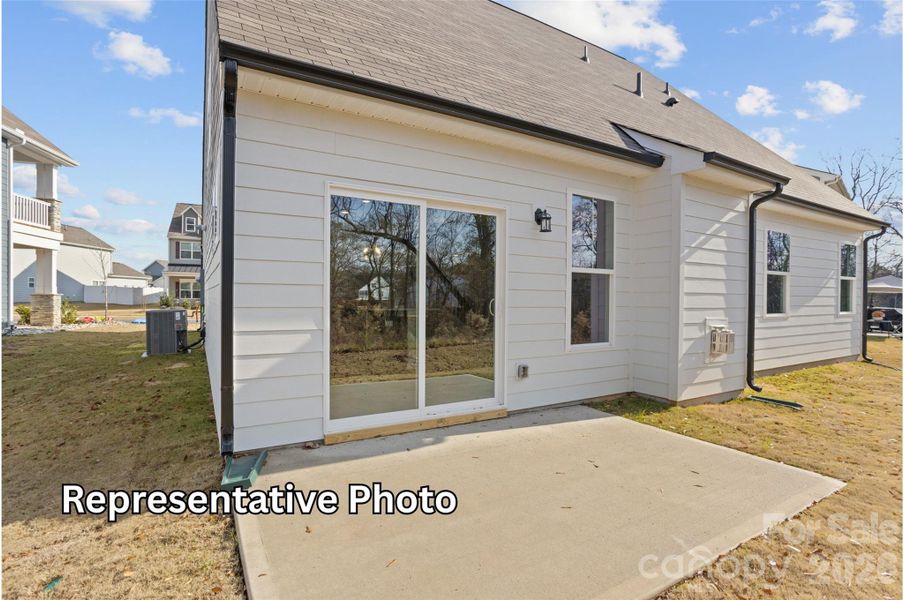 Exterior details and patio area of a home in Enclave at Riverdale, Huntersville (Image 3).