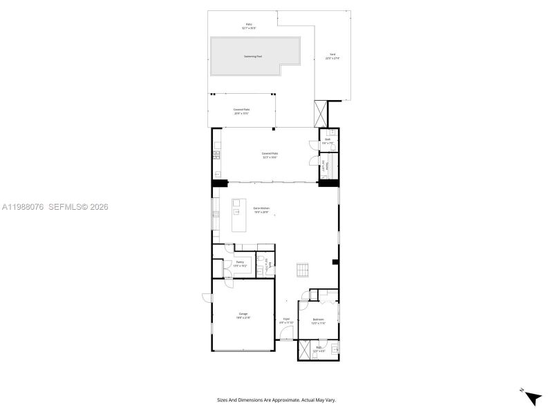 2D floor plan layout of this home in , Miami, FL (Image 4).