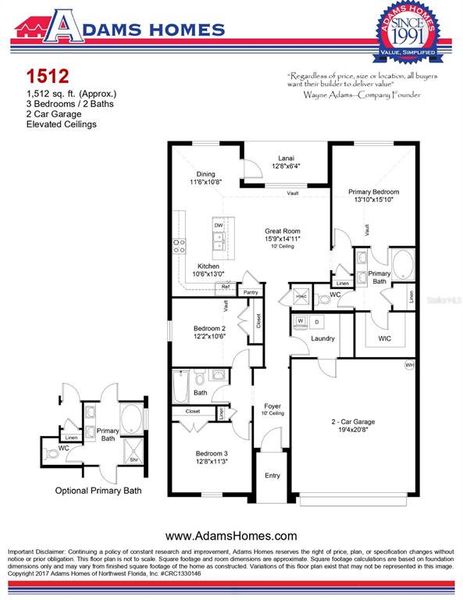 2D floor plan layout of this home in Country Way South, Newberry, FL (Image 4).