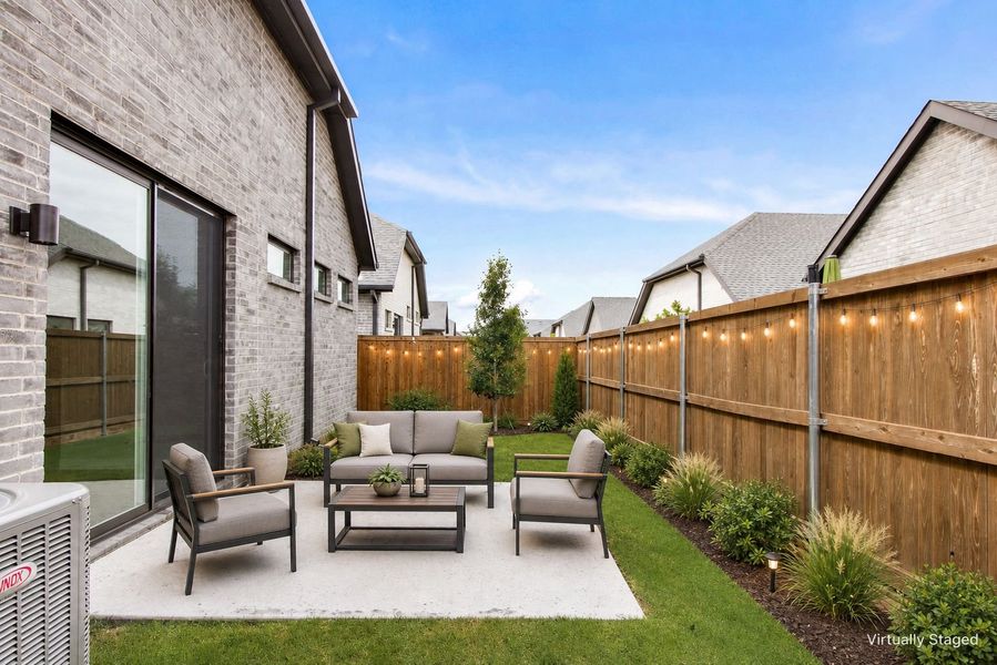 Exterior details and patio area of a home in Willow Grove Single-Family Homes, Melissa (Image 32). Exterior details and patio area of a home in Willow Grove Single-Family Homes, Melissa (Image 32).