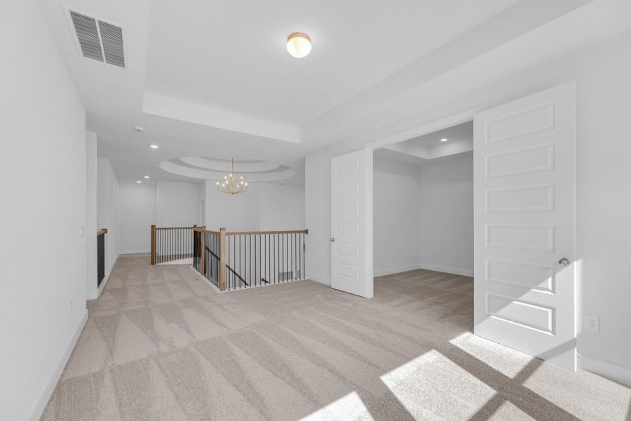 Spacious, unfurnished interior of a new home in Santa Rita Ranch - 60', Liberty Hill (Image 19). Spacious, unfurnished interior of a new home in Santa Rita Ranch - 60', Liberty Hill (Image 19).