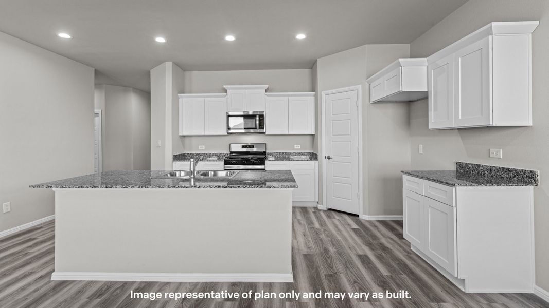 Furnished interior view inside a new home in Mustang Ridge, Andrews (Image 5).