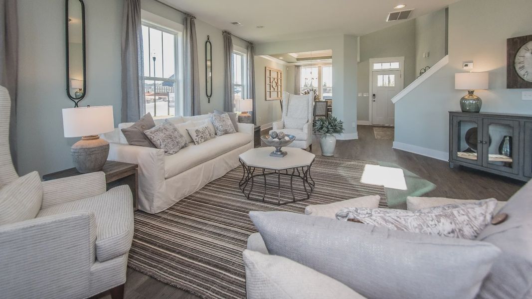 Family Room of The Cameron Design by DRB Homes