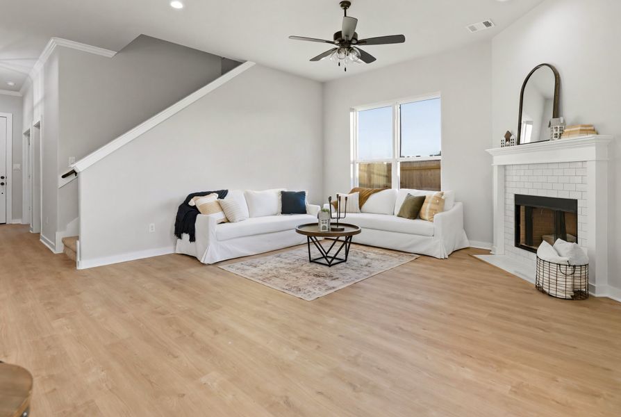 Furnished interior view inside a new home in Mission Ranch, College Station (Image 10).