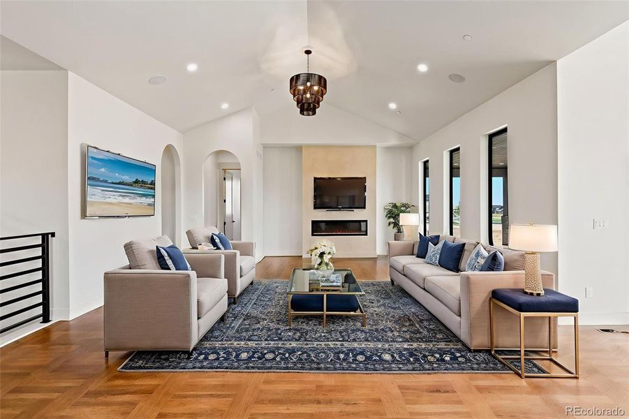 Great Room virtually staged