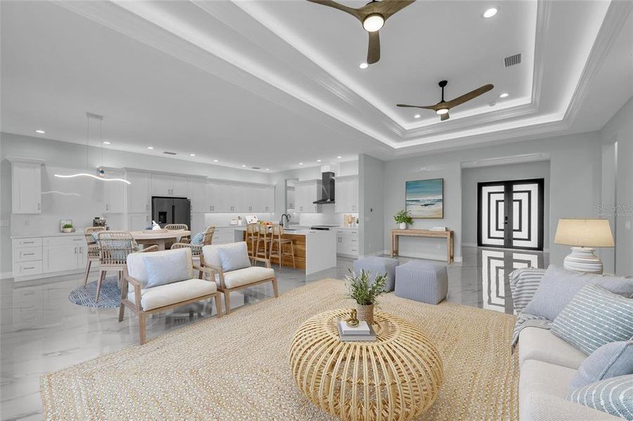 Furnished interior view inside a new home in , Punta Gorda (Image 13).