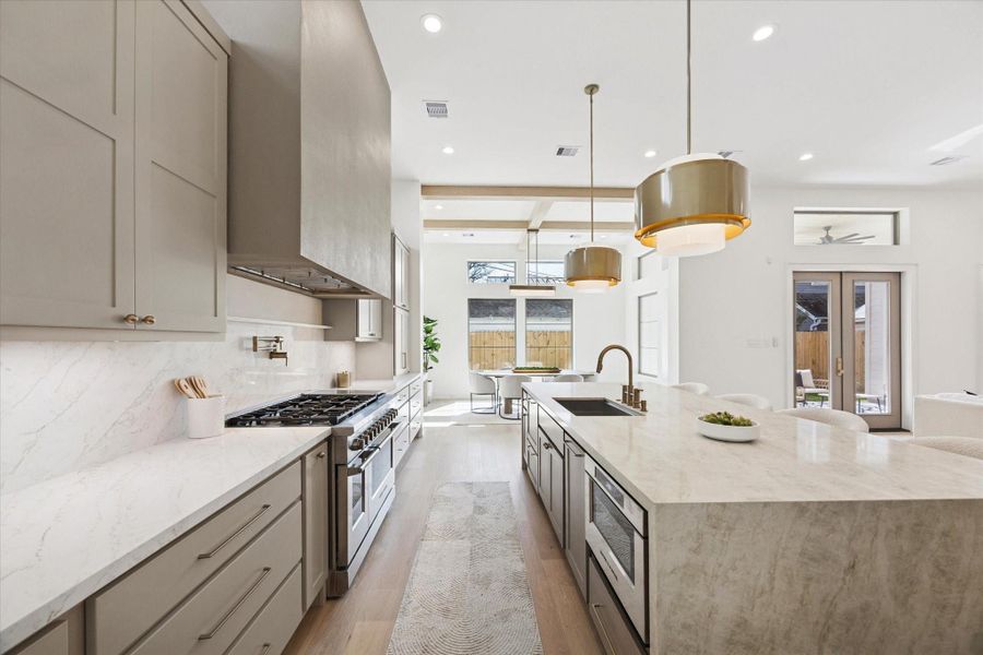 Picture yourself cooking and entertaining in this stunning, chef-inspired kitchen.