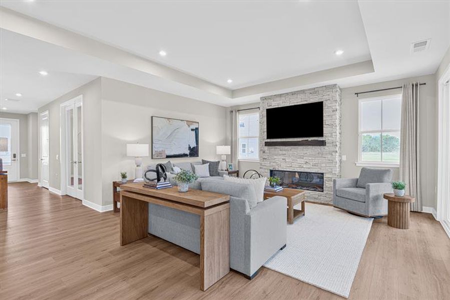 Representative furnished interior of a home built from the Riverbend by Ryan Homes in Seminole Palms Single-Family Homes, Palm Coast (Image 8).