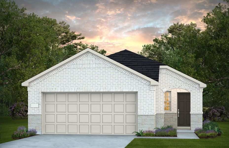 Representative exterior photo of a completed home built from the Beeville by Centex in Pinara Pines, Conroe, TX (Image 9). Representative exterior photo of a completed home built from the Beeville by Centex in Pinara Pines, Conroe, TX (Image 9).