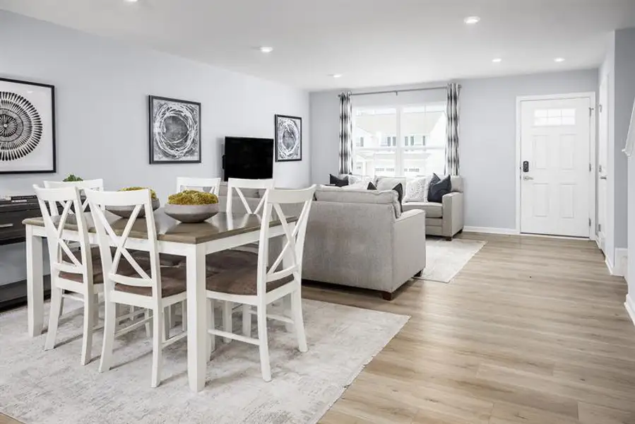 Representative furnished interior of a home built from the Birch with Basement by Ryan Homes in Quails Run, Lyman (Image 5).