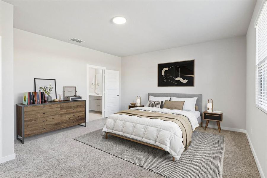 Primary Suite in the Haylee home plan by Trophy Signature Homes - REPRESENTATIVE PHOTO