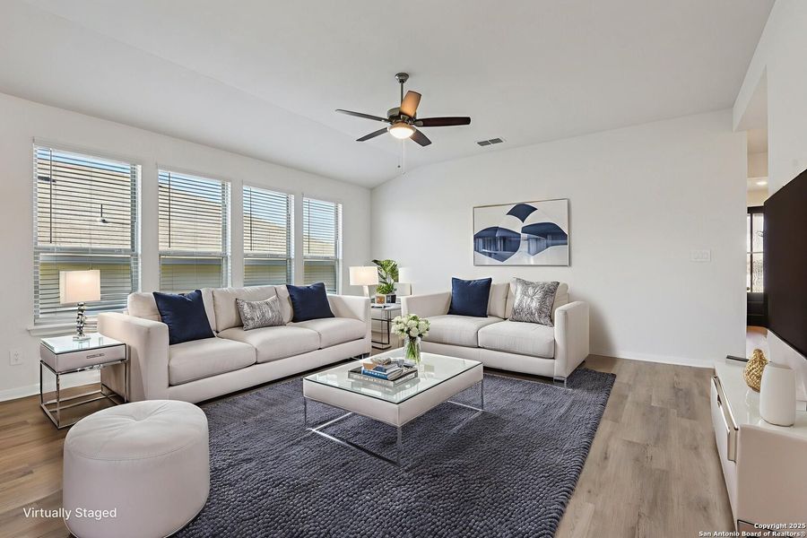Furnished interior view inside a new home in Royal Crest, San Antonio (Image 16). Furnished interior view inside a new home in Royal Crest, San Antonio (Image 16).