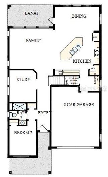 2D floor plan layout of this home in , St. Petersburg, FL (Image 3).