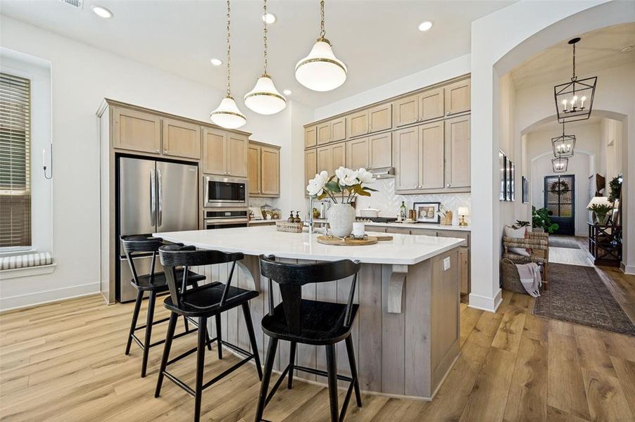 view of kitchen from the living room