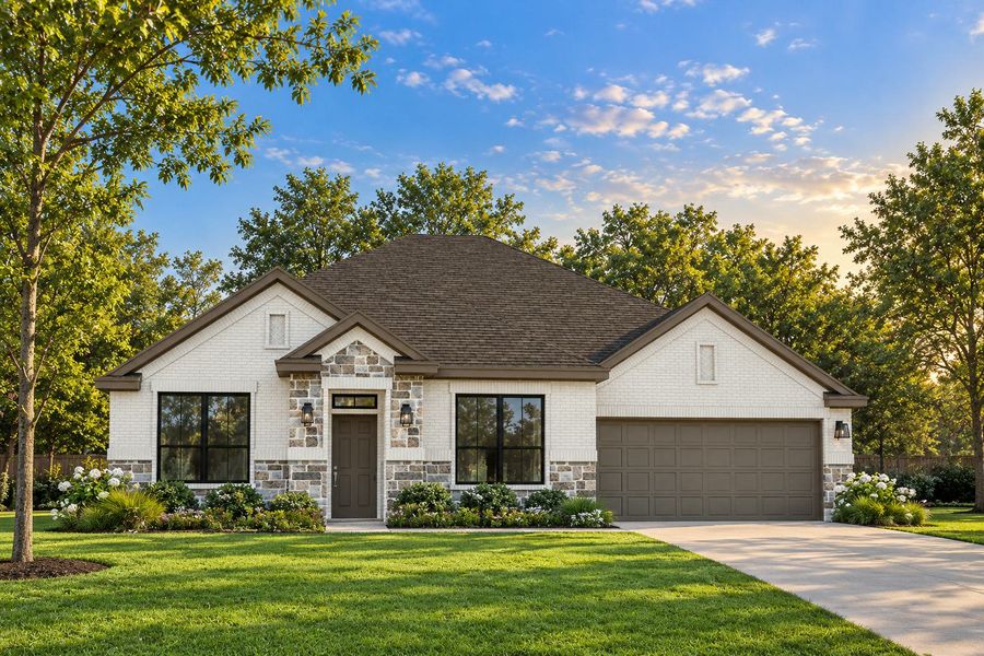 Representative exterior photo of a completed home built from the Agave Single Story by Kindred Homes in Dominion Park, Waxahachie, TX (Image 19).