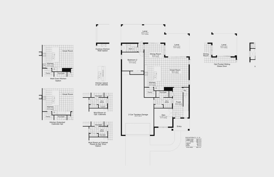 2D floor plan layout for the Sea Glass by Neal Communities in Grand Park, Sarasota, FL (Image 3).