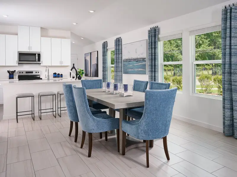 Furnished interior view inside a new home in Cypress Meadows - Classic Series, Jacksonville (Image 3). Furnished interior view inside a new home in Cypress Meadows - Classic Series, Jacksonville (Image 3).