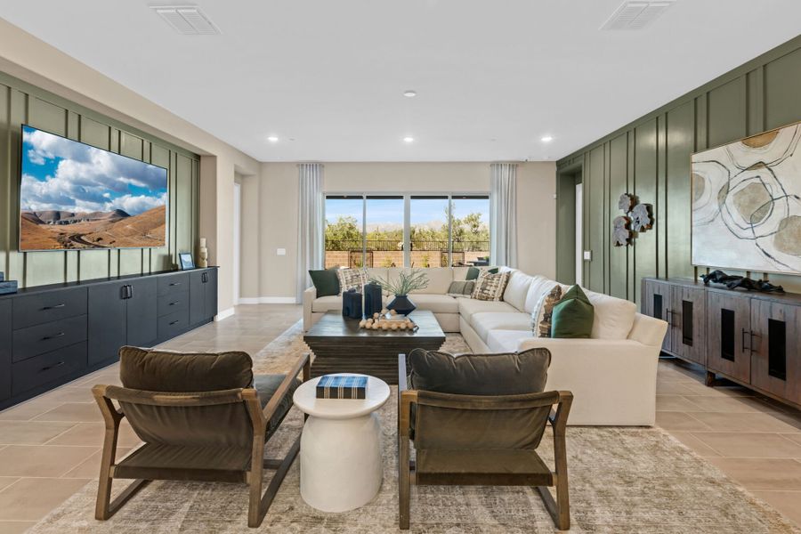 Representative furnished interior of a home built from the Hibiscus by Mattamy Homes in Tavira at Twin Peaks, Marana (Image 8). Representative furnished interior of a home built from the Hibiscus by Mattamy Homes in Tavira at Twin Peaks, Marana (Image 8).