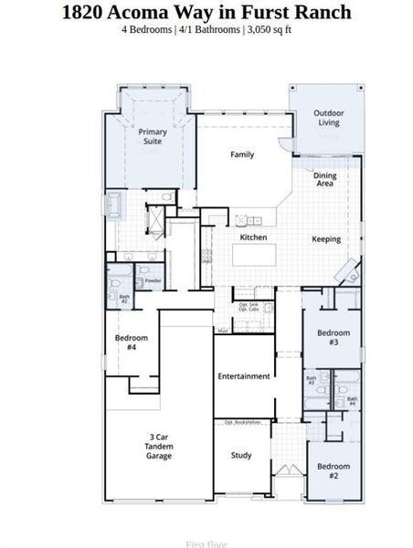 2D floor plan layout of this home in Furst Ranch, Flower Mound, TX (Image 2). 2D floor plan layout of this home in Furst Ranch, Flower Mound, TX (Image 2).