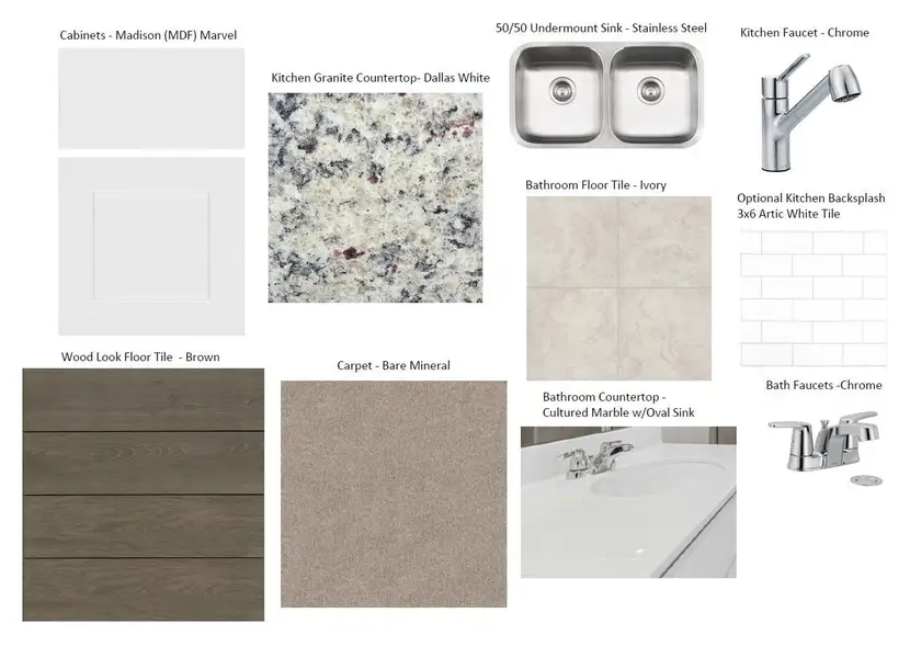 Sample of building materials used in homes in Willow Springs, Buda (Image 3).