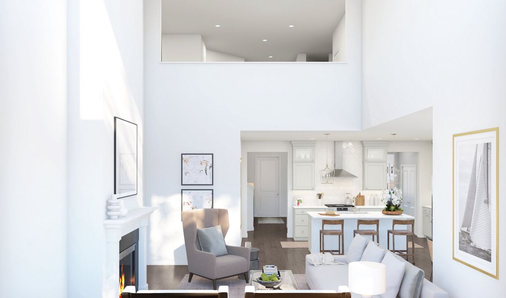 Two-story great room and open floorplan