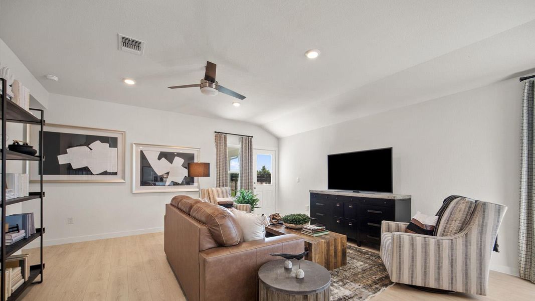 Furnished interior view inside a new home in Trails at Wildhorse, Austin (Image 14). Furnished interior view inside a new home in Trails at Wildhorse, Austin (Image 14).