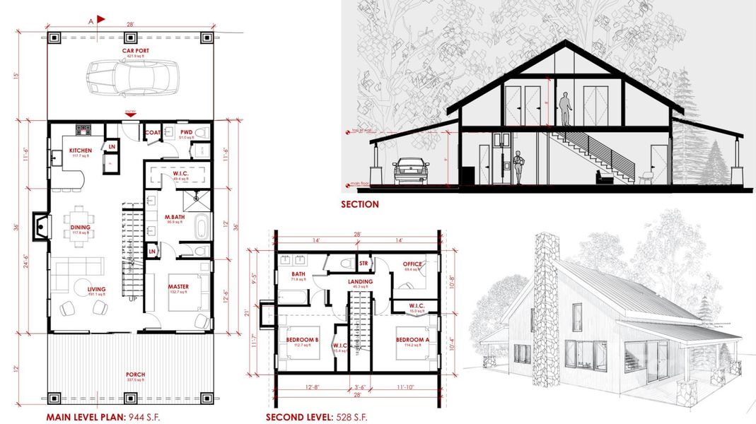 2D floor plan layout of this home in , Black Mountain, NC (Image 3).