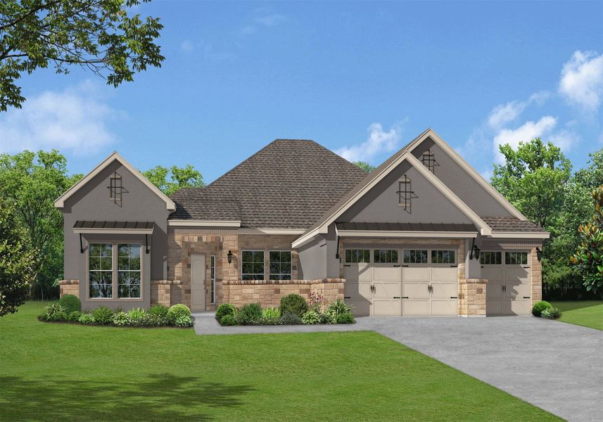 Perugia Floor Plan Elevation A in Highland Estates, San Antonio | Sitterle Homes Perugia Floor Plan Elevation A in Highland Estates, San Antonio | Sitterle Homes