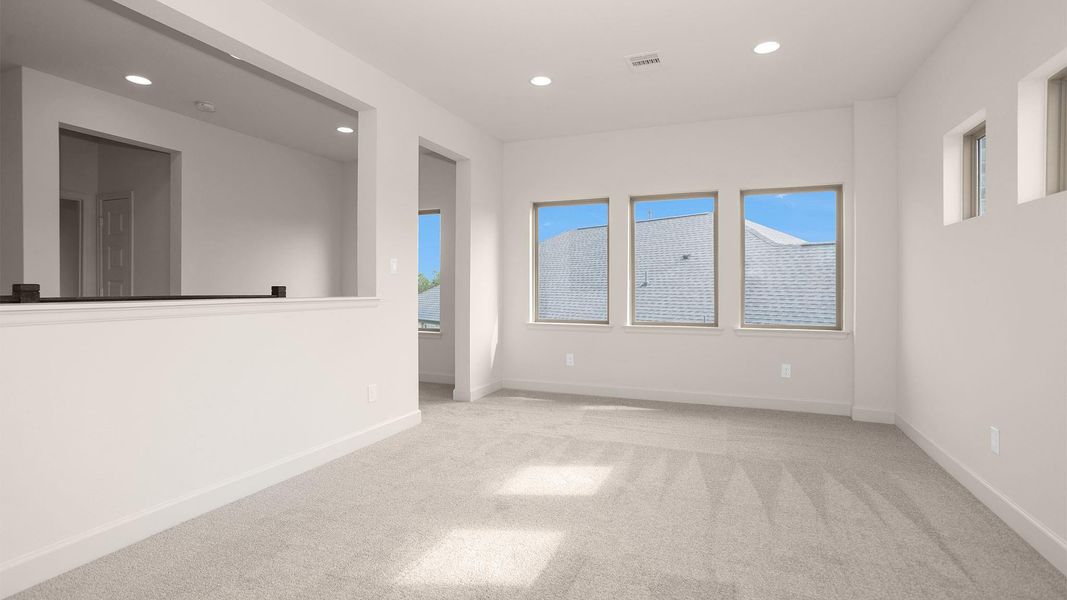 Spacious, unfurnished interior of a new home in Bridgeland, Cypress (Image 6).