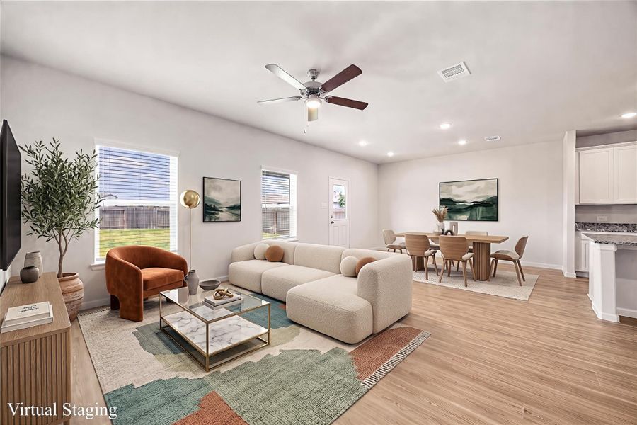 Furnished interior view inside a new home in Granger Pines, Conroe (Image 14).