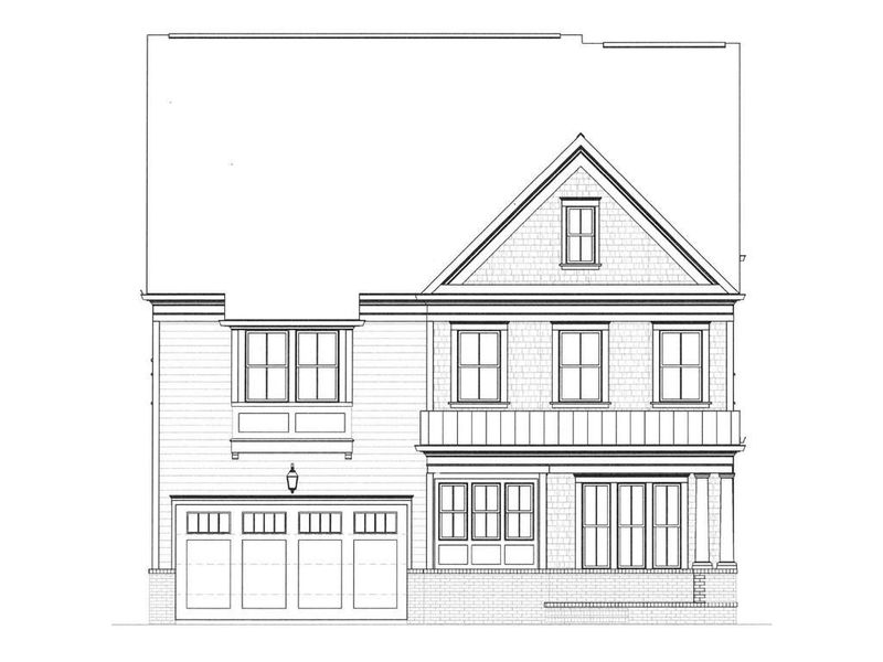 Front exterior of a new home in , Woodstock, GA, highlighting curb appeal (Image 22).