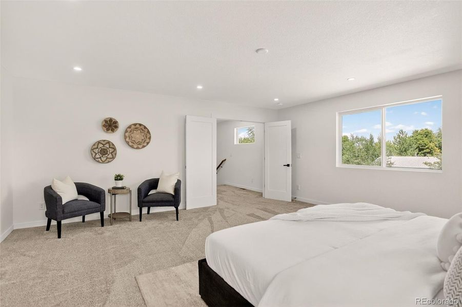 Seating area in primarybedroom.
