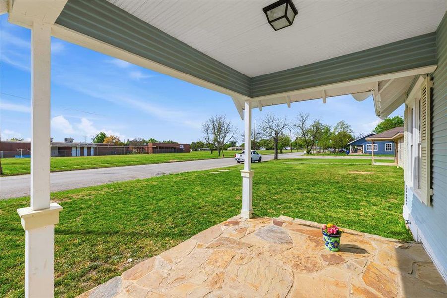 Exterior details and patio area of a home in , Brownwood (Image 17). Exterior details and patio area of a home in , Brownwood (Image 17).