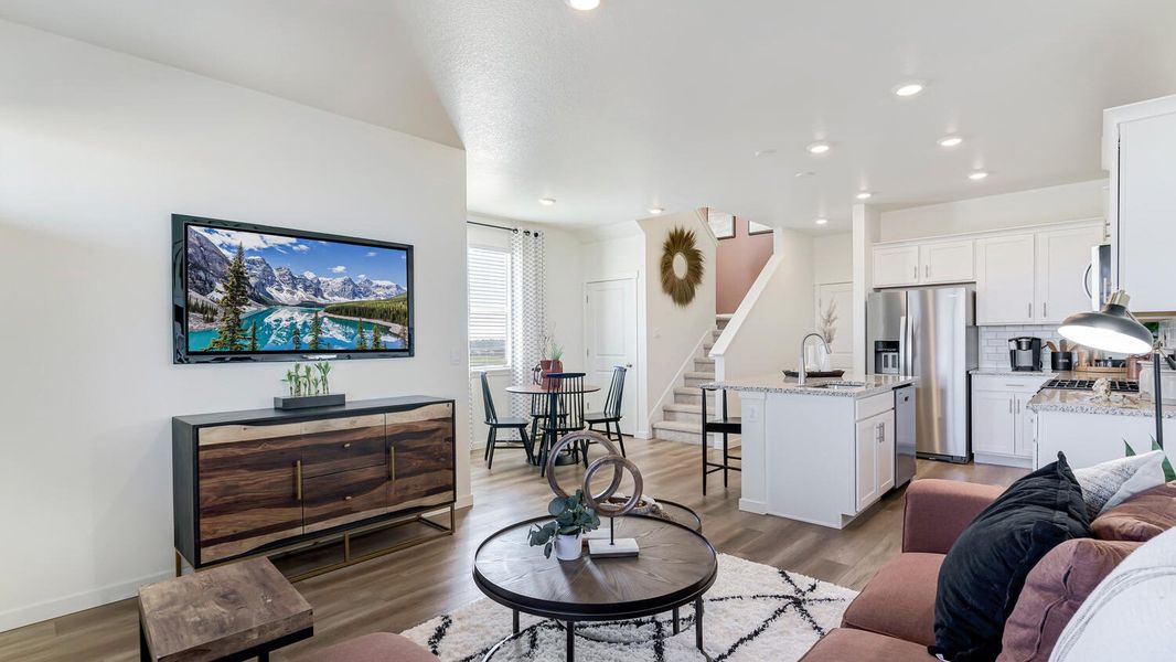 Furnished interior view inside a new home in Revere at Johnstown, Johnstown (Image 10). Furnished interior view inside a new home in Revere at Johnstown, Johnstown (Image 10).