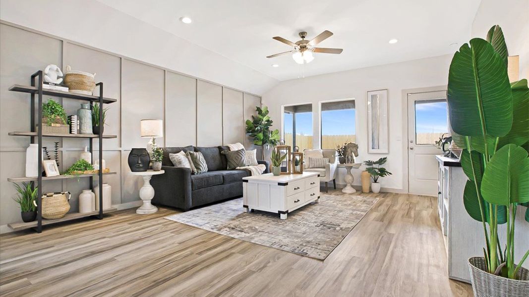 Representative furnished interior of a home built from the The Gaven by D.R. Horton in Terra Vista, Lubbock (Image 6).