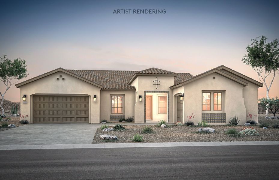 Representative exterior photo of a completed home built from the Reverence by Pulte Homes in Regent Hills - Enchantment Series, Buckeye, AZ (Image 18).