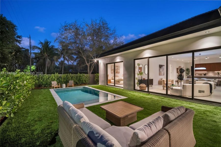Exterior details and patio area of a home in , Miami Shores (Image 35).