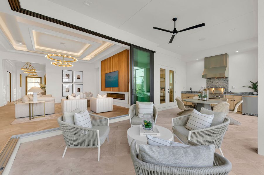 Representative furnished interior of a home built from the Sapphire by Lee Wetherington Homes in Wild Blue at Waterside, Lakewood Ranch (Image 11).