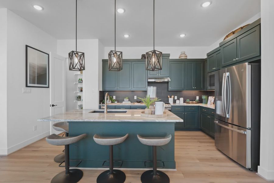 Representative furnished interior of a home built from the Orlando by Chesmar Homes in Brookewater 45's, Rosenberg (Image 8).