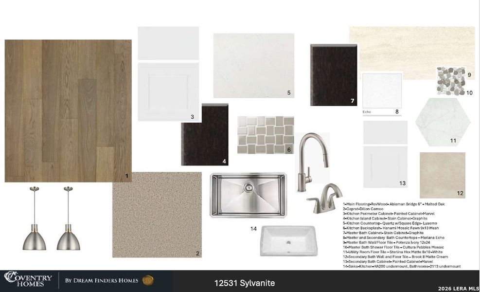 Sample of building materials used in homes in Stillwater Ranch, San Antonio (Image 4).