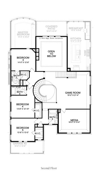 2D floor plan layout for the Malibu by Landon Homes in Fields - Brookside North, Frisco, TX (Image 4). 2D floor plan layout for the Malibu by Landon Homes in Fields - Brookside North, Frisco, TX (Image 4).