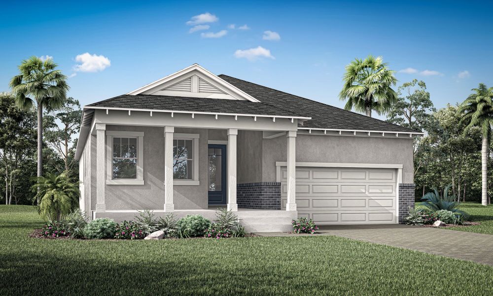 Representative exterior photo of a completed home built from the Cascades by Mattamy Homes in Rainwood, Clermont, FL (Image 1). Representative exterior photo of a completed home built from the Cascades by Mattamy Homes in Rainwood, Clermont, FL (Image 1).