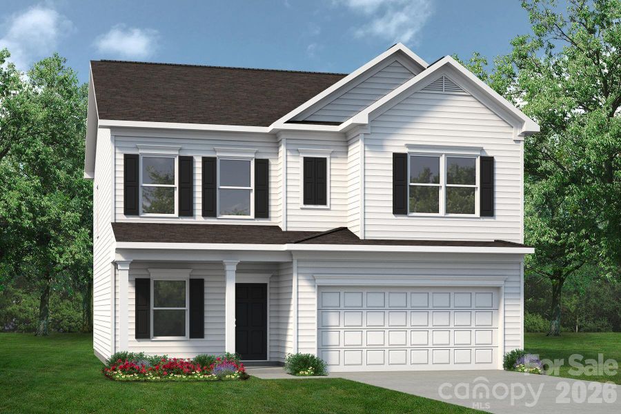Front exterior of a new home in Winecoff, Salisbury, NC, highlighting curb appeal (Image 1). Front exterior of a new home in Winecoff, Salisbury, NC, highlighting curb appeal (Image 1).